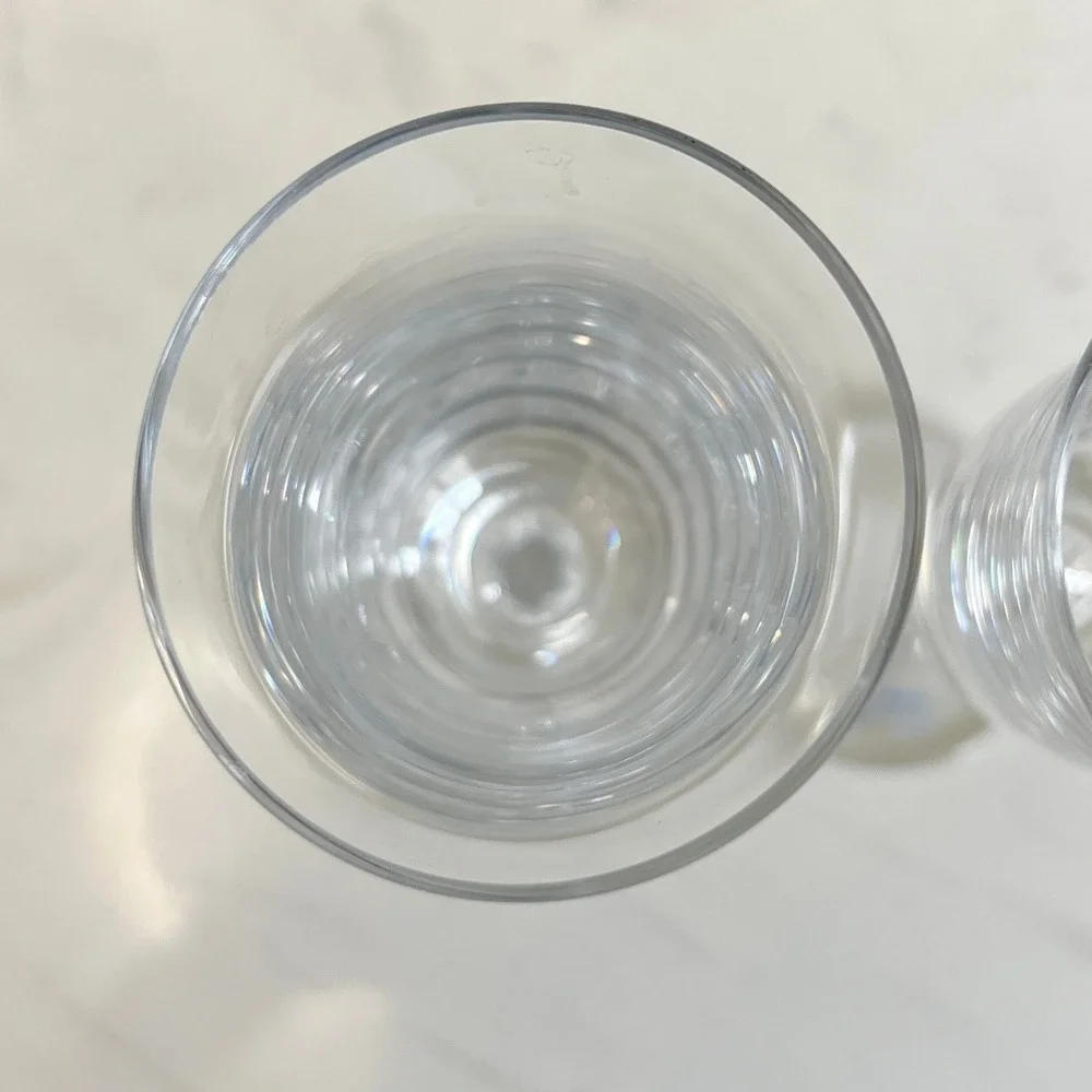 Vtg Towle Crystal Champagne Flutes‎ Austria Stemware Wedding Bridal Shower MCM